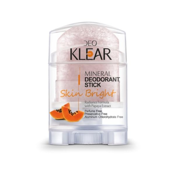 Alum stone Natural Deodorant, Crystal Deodorant Stone Stick, Unscented Mineral Salt Alum for Women & Men & Teens, 70g 2.47 Oz Aluminum-free 100% Natural product (Papaya Extract (Skin Bright))