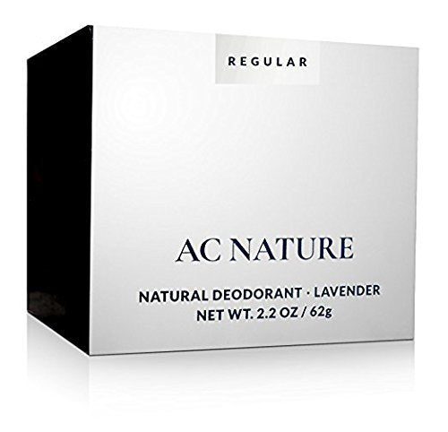 100% Natural Lavender Deodorant Cream, Aluminum, Alcohol and Paraben Free, Scented with Organic Essential Oils for Women and Men, 2.2 oz.