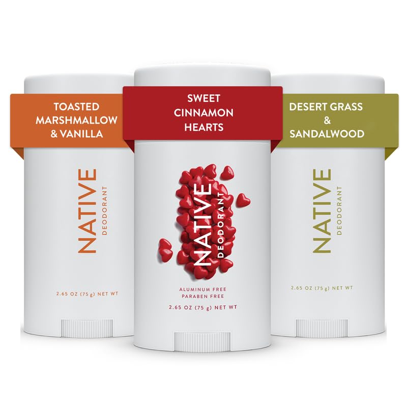 Native Deodorant Contains Naturally Derived Ingredients, 72 Hour Odor Control | Deodorant for Women and Men, Aluminum Free with Baking Soda, Coconut Oil and Shea Butter | 3-Pack