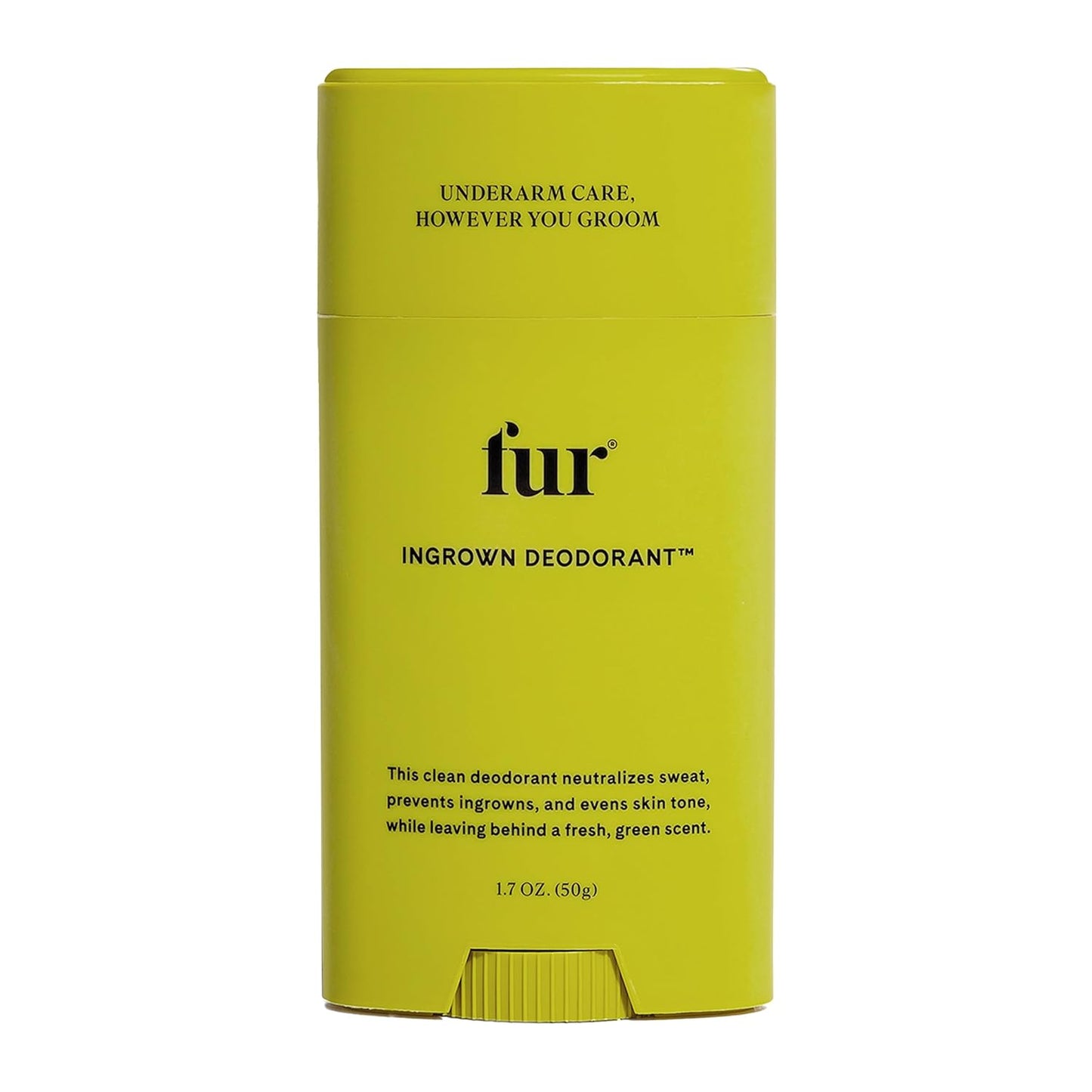 Fur Ingrown Deodorant - Powerful Water-Based Formula that Targets Ingrown Hairs, Skin Discoloration, and Body Odor, Refreshing Natural Scent, Easy Application, No Artificial Scents - 1.7 .oz