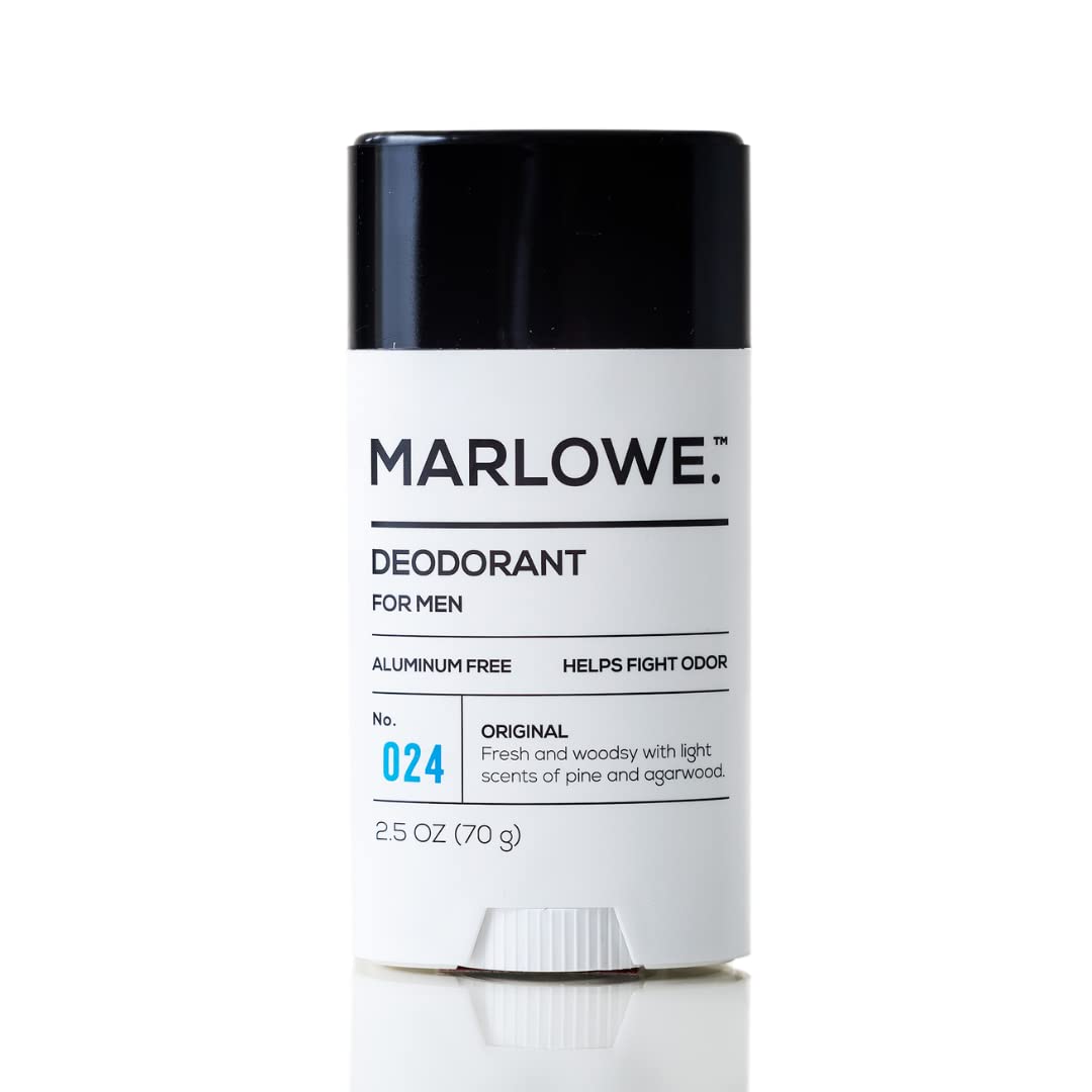 No. 024 Mens Deodorant 2.5 oz, Natural Deodorant for Men, Aluminum Free Stick, Made with Coconut Oil, Shea Butter & Jojoba, Only No-Nonsense Ingredients, Fresh & Woodsy Scent