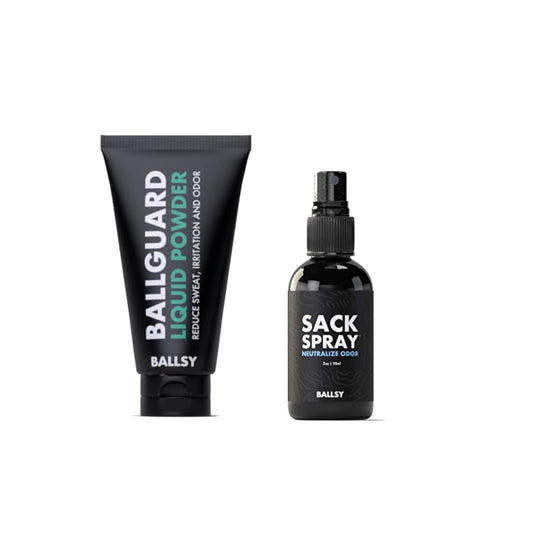 Ballsy Men's Body & Groin Deodorant Spray & Anti-Itch Groin Deodorant for Men Bundle - Lavender Scent, Tea Tree & Aloe Vera Extracts - Protects from Sweat & Odor - Great for your Most Intimate Areas