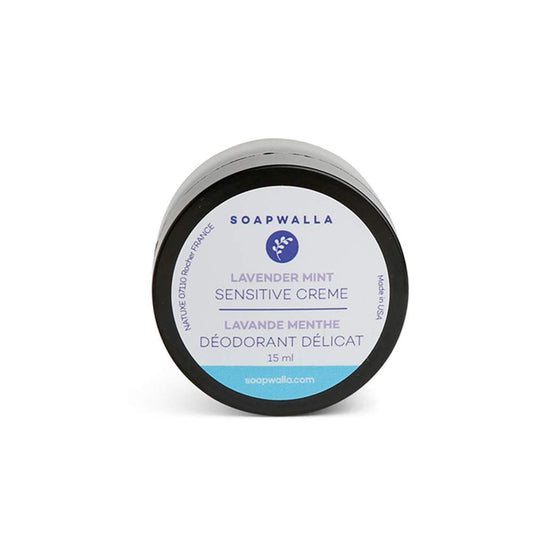 Organic / Vegan Sensitive Skin Deodorant Cream (Lavender Mint, Baking Soda-Free) - 0.5 oz Travel Size