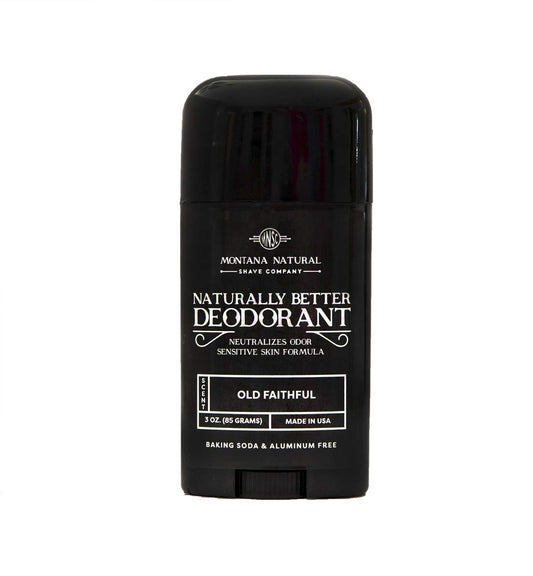 MNSC Old Faithful Deodorant - Magnesium & Activated Charcoal, Sensitive Skin Formula - Aluminum-Free, Baking Soda-Free, All-Natural, Plant-Derived - Made in USA