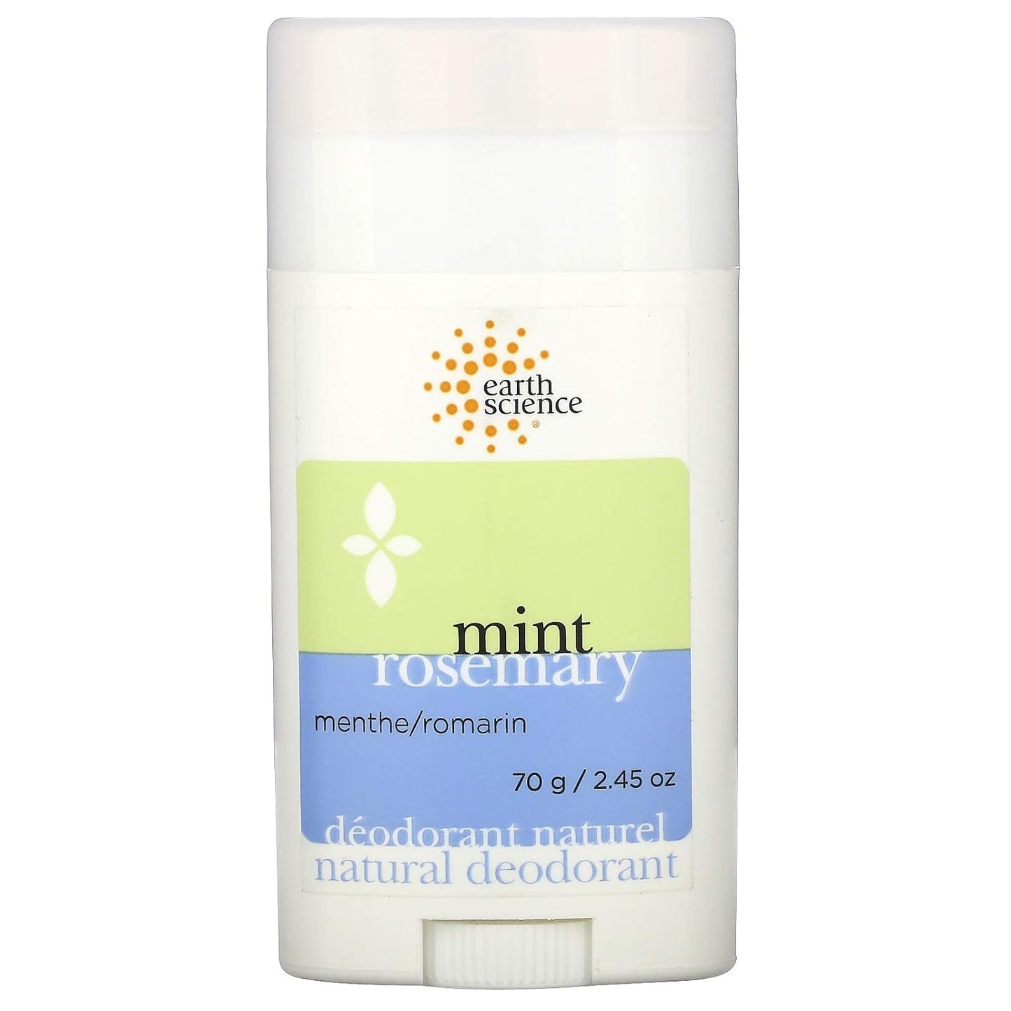 Earth Science: Deodorant Rosemary and Mint 2.45 ounces (2 Pack)