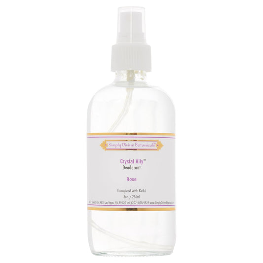 Simply Divine Botanicals Crystal Ally Natural Deodorant Spray, Rose, 8 oz
