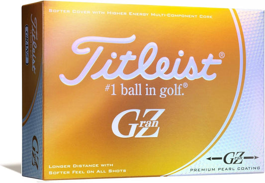 TITLEIST GRANZ 1ZGPJ Golf Balls, 1 Dozen (Pack of 12), Premium Gold Pearl