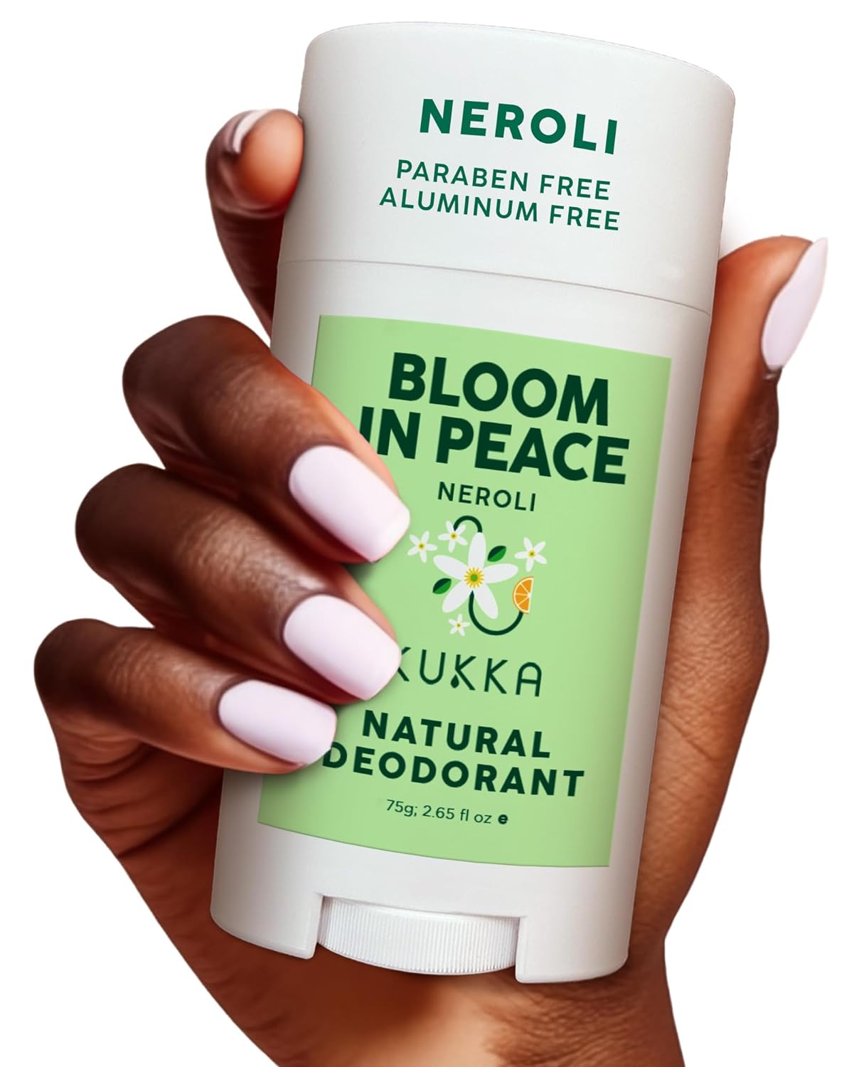 Kukka Deodorant - Bloom In Peace Aluminum Free Deodorant for Women & Men - Natural Deodorant Women - Alcohol & Paraben Free Deodorant Men - Long Lasting Travel Deodorant for Whole Body (2.65 Fl Oz)
