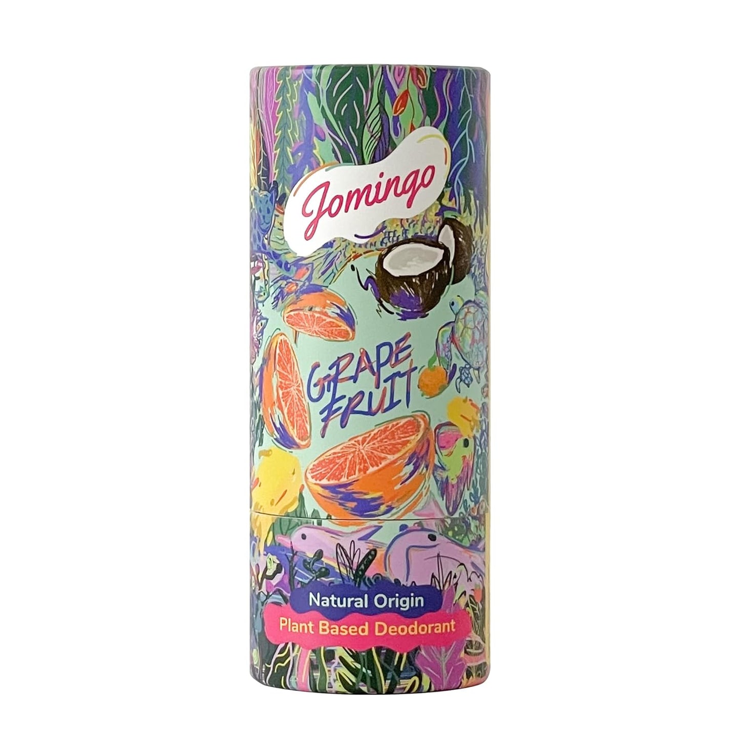 Certified Natural Aluminium Free Deodorant Stick For Women + Men, Non Toxic Formula, Safe For Kids, Vegan, Plant Based, Plastic Free, Long Lasting Odor Control 1.76 ounce (Grapefruit)