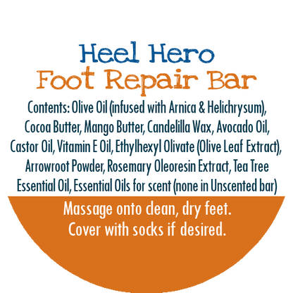 Heel Hero - Foot Repair Solid Lotion Bar with Soothing Arnica & Calendula