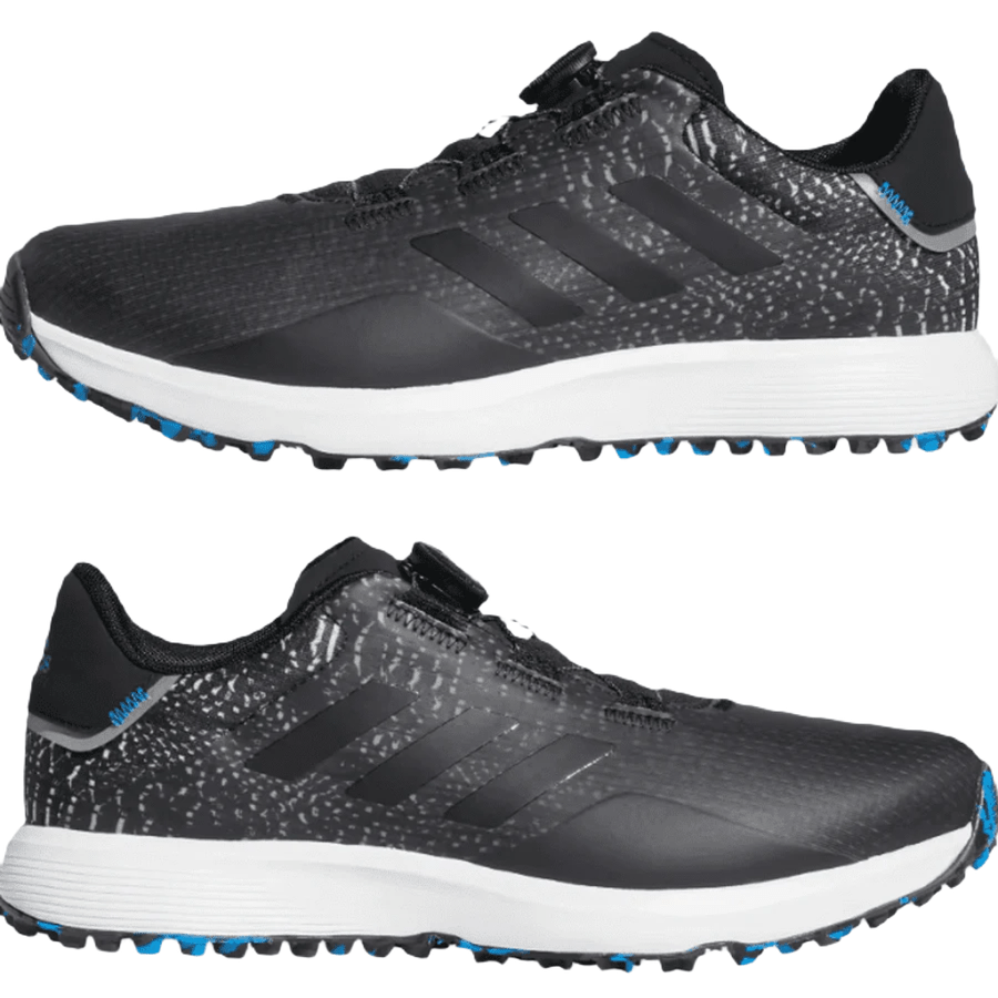 Adidas S2G BOA Wide Men's Spikeless Golf Shoes - Black