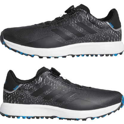 Adidas S2G BOA Wide Men's Spikeless Golf Shoes - Black