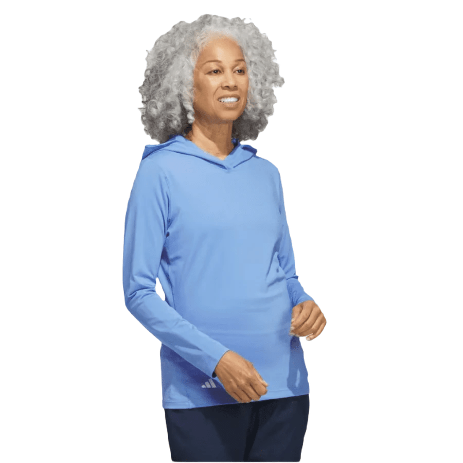 Adidas Ladies Performance Golf Hoodie - Blue