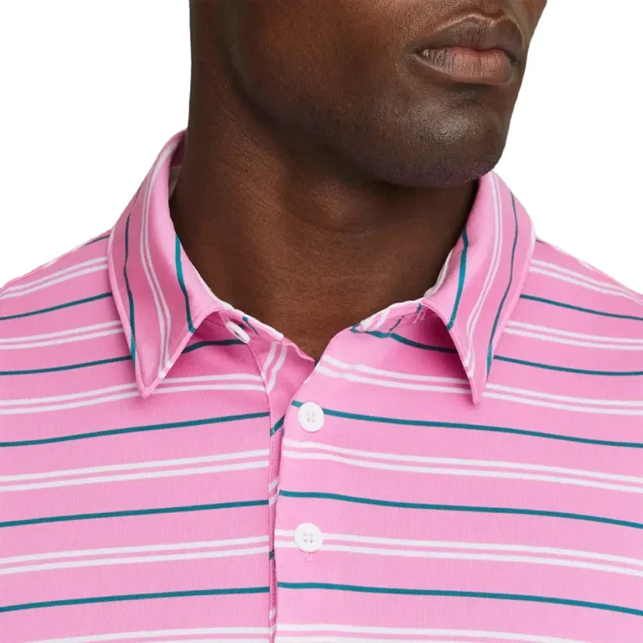 Puma MATTR Striper Golf Polo - Pink